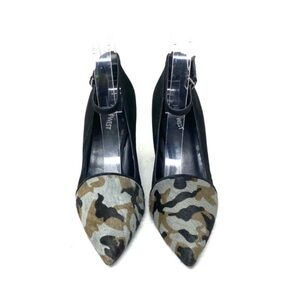 Nine West Black and Brown Pointed Toe Heels